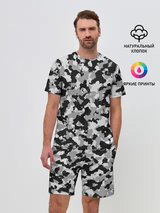 Мужской костюм с шортами / Камуфляж | ЧБС