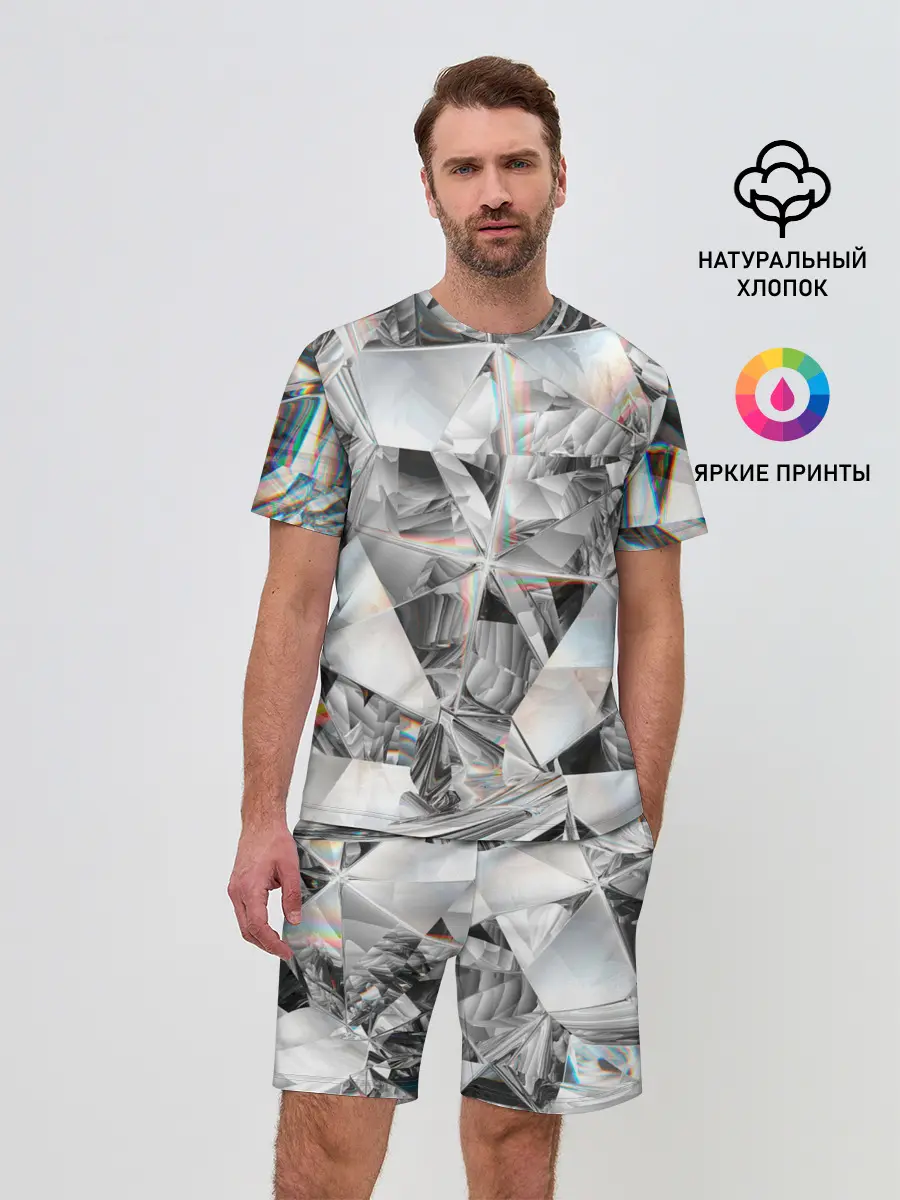 Мужской костюм с шортами / зеркальный калейдоскоп