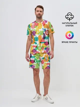 Мужской костюм с шортами / овощи