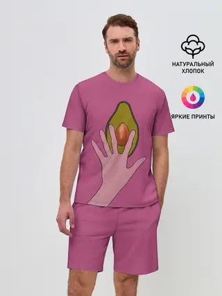 Мужской костюм с шортами / avocado