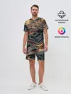 Мужской костюм с шортами / 3D абстрактная схема