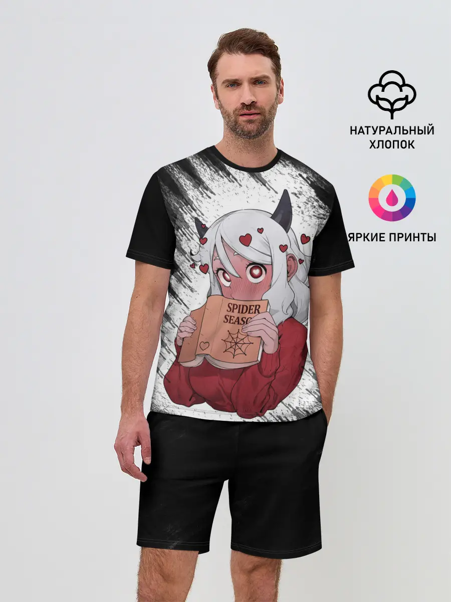 Мужской костюм с шортами / Малина очерк Helltaker