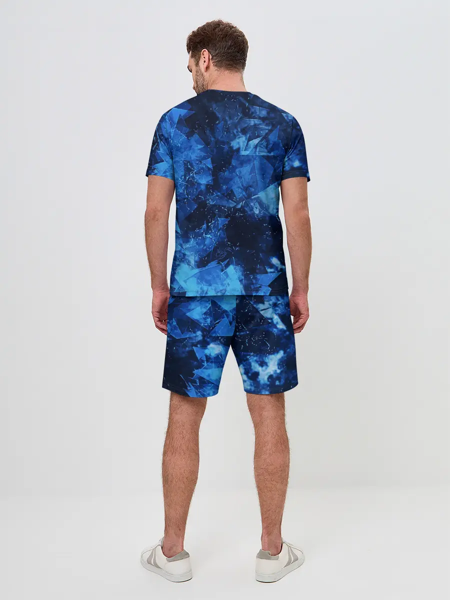 Мужской костюм с шортами / Blue Abstraction