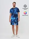 Мужской костюм с шортами / Blue Abstraction