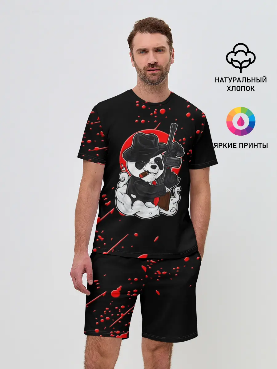 Мужской костюм с шортами / Панда Мафиози