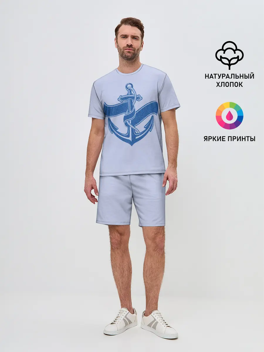 Мужской костюм с шортами / Якорь