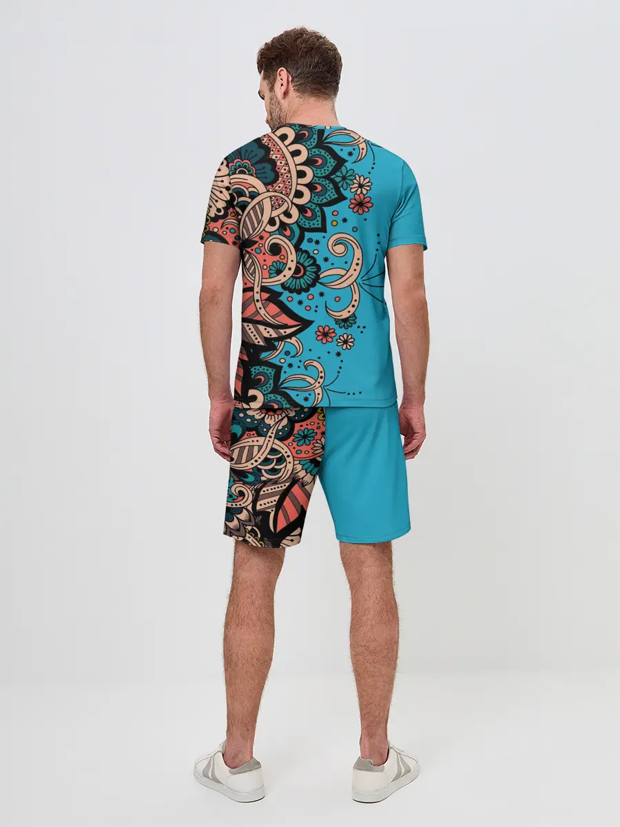 Мужской костюм с шортами / Цветочная фантазия