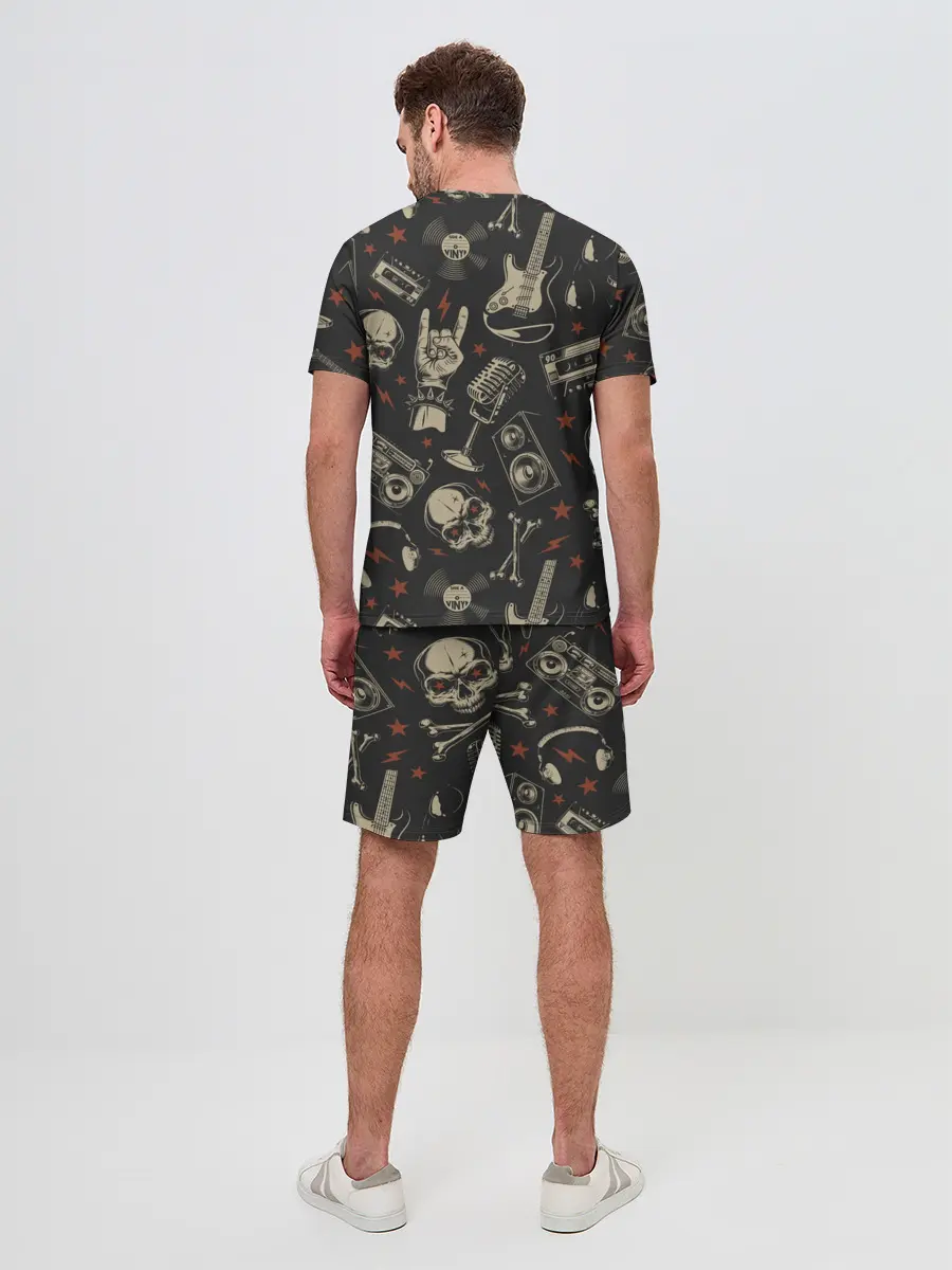 Мужской костюм с шортами / Spotify Рок Черепа