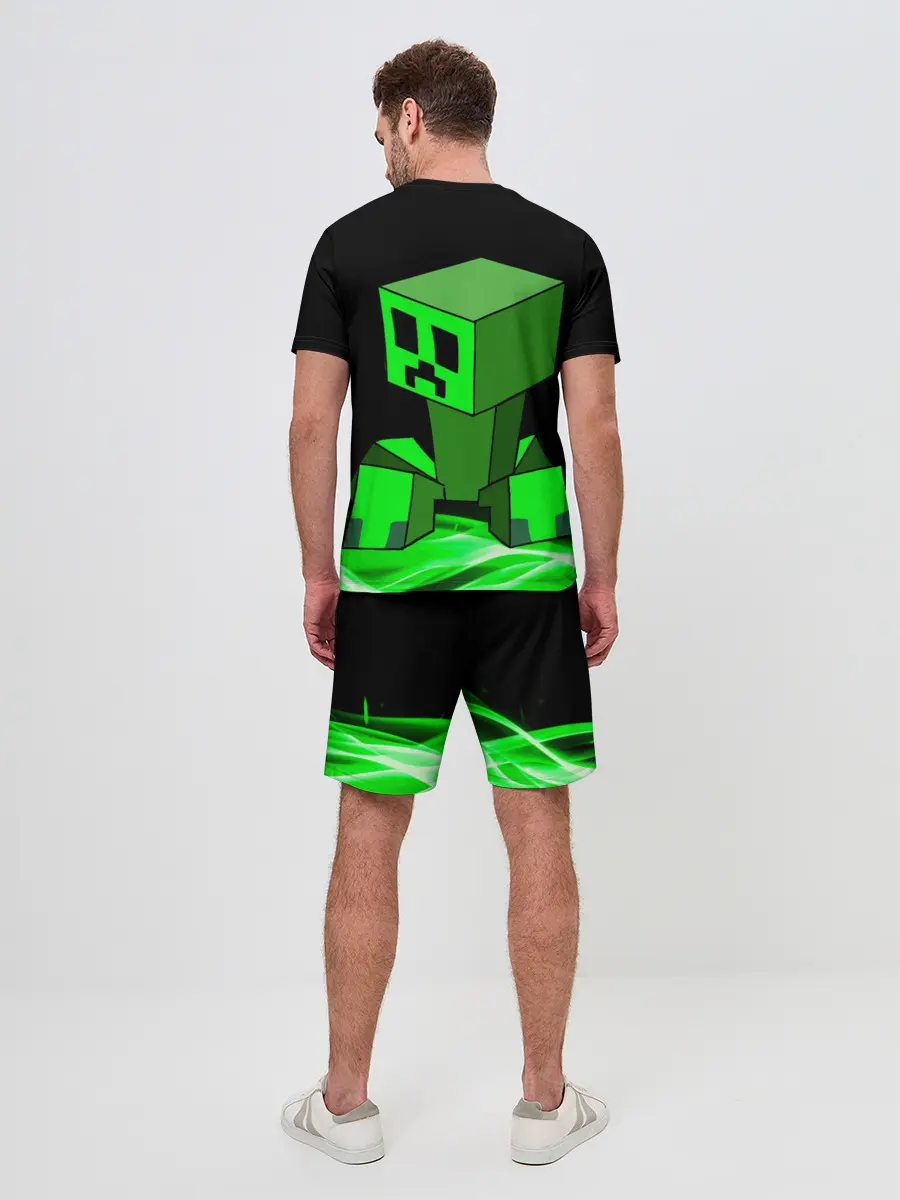 Мужской костюм с шортами / Майнкрафт Крипер