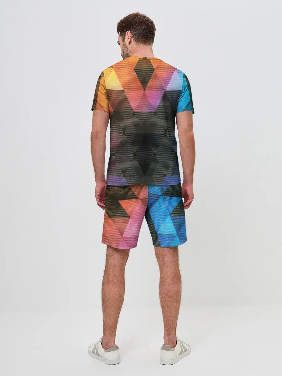 Мужской костюм с шортами / ТРЕУГОЛЬНИКИ АБСТРАКЦИЯ УЗОРЫ