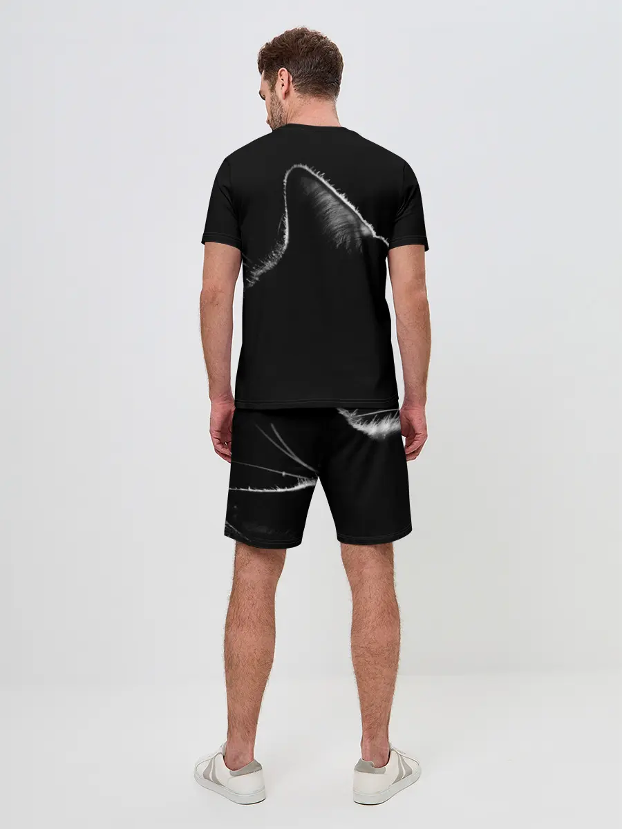 Мужской костюм с шортами / Чёрный кот