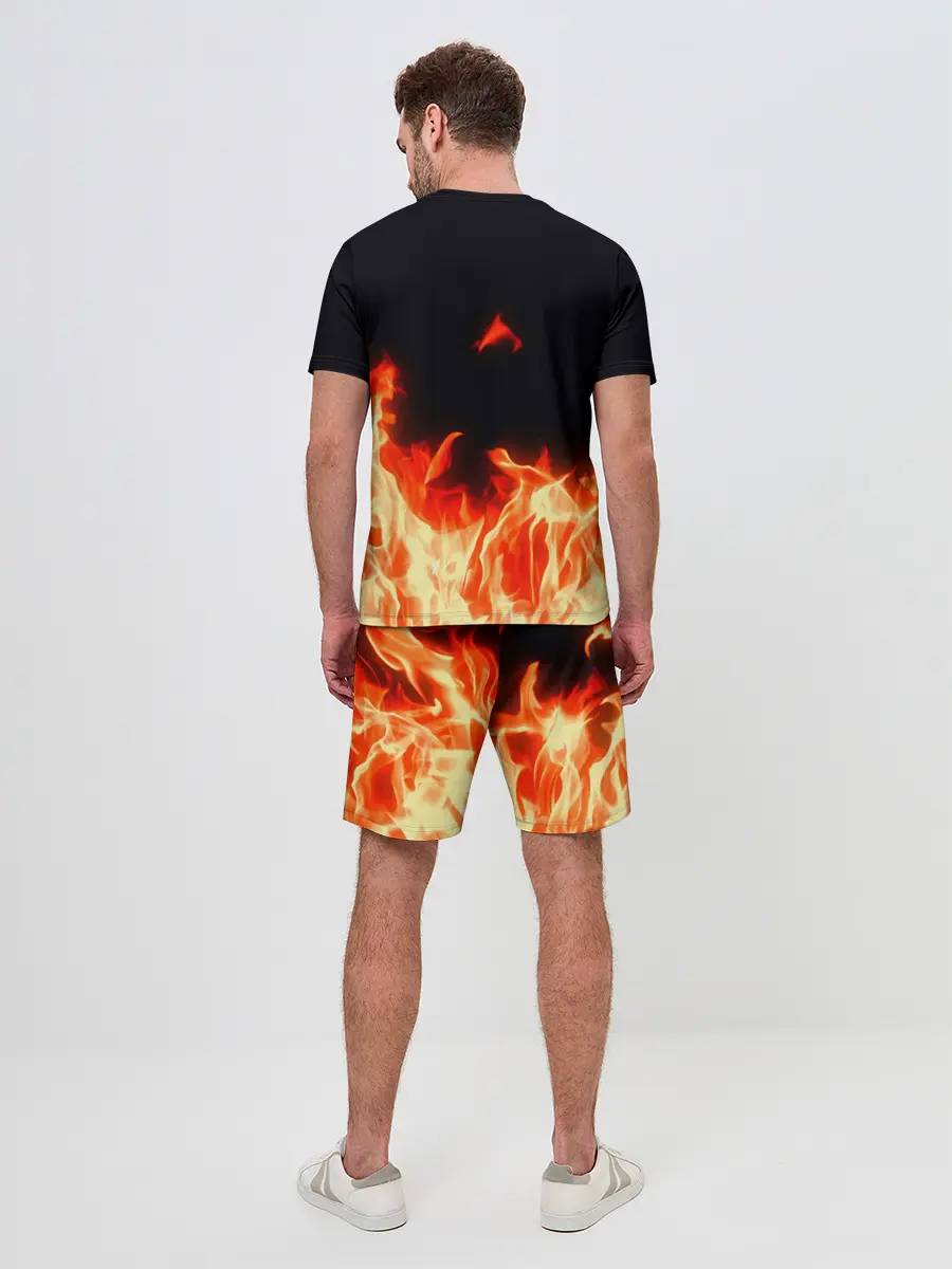 Мужской костюм с шортами / Огонь