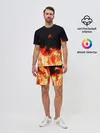 Мужской костюм с шортами / Огонь
