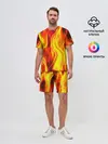 Мужской костюм с шортами / Неон Огонь