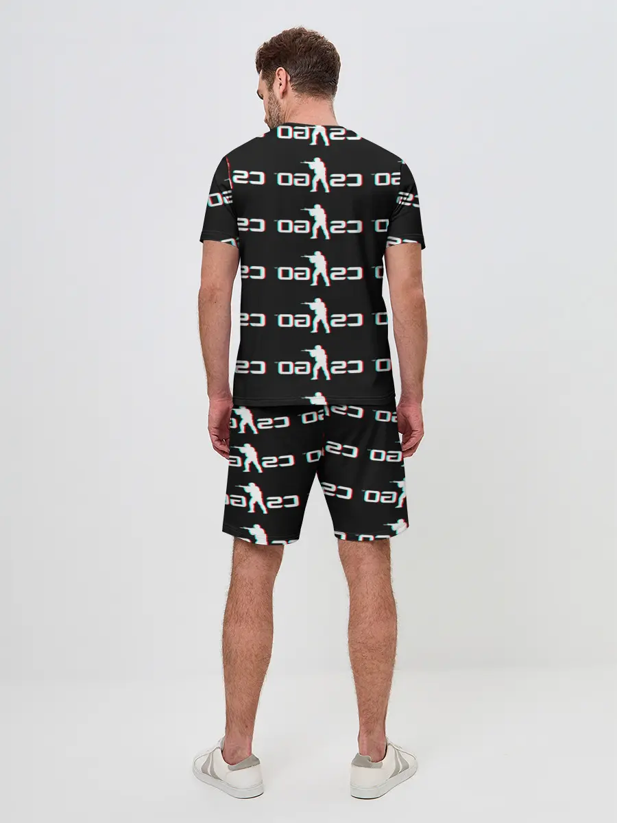 Мужской костюм с шортами / CSGO GLITCH LOGO