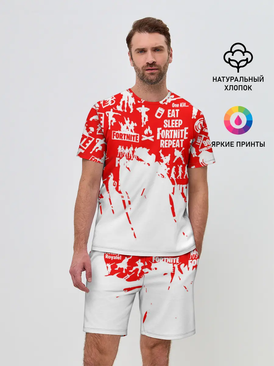 Мужской костюм с шортами / Fortnite