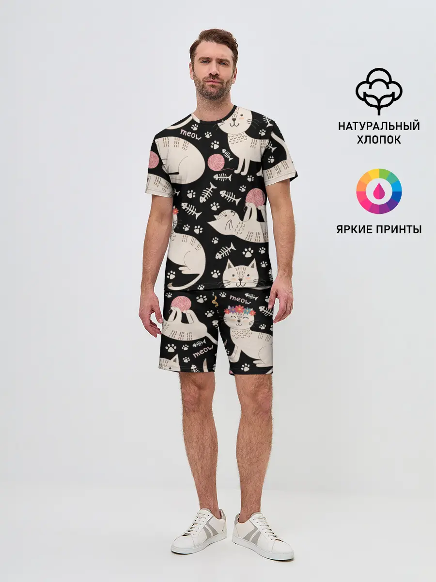 Мужской костюм с шортами / Милые кошечки