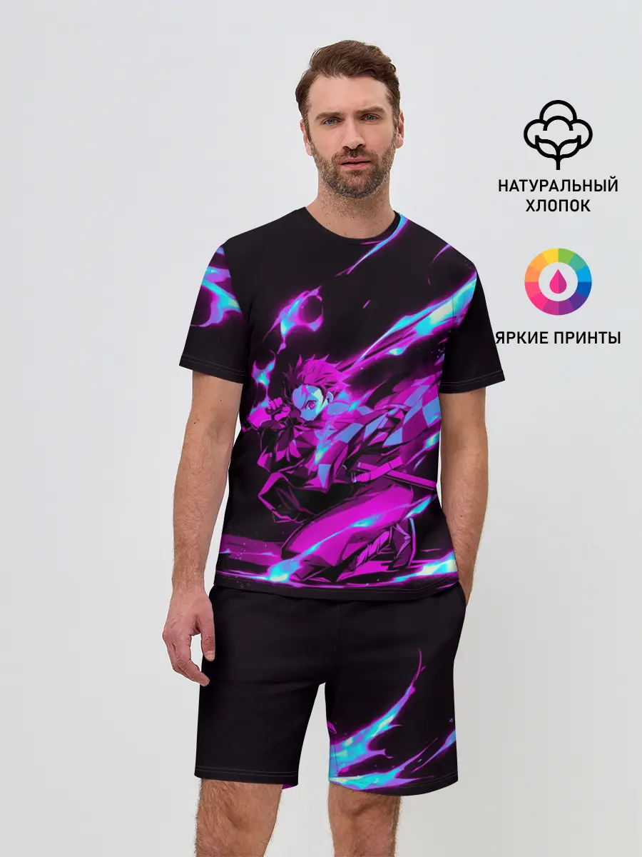 Мужской костюм с шортами / НЕОНОВЫЙ ТАНДЖИРО