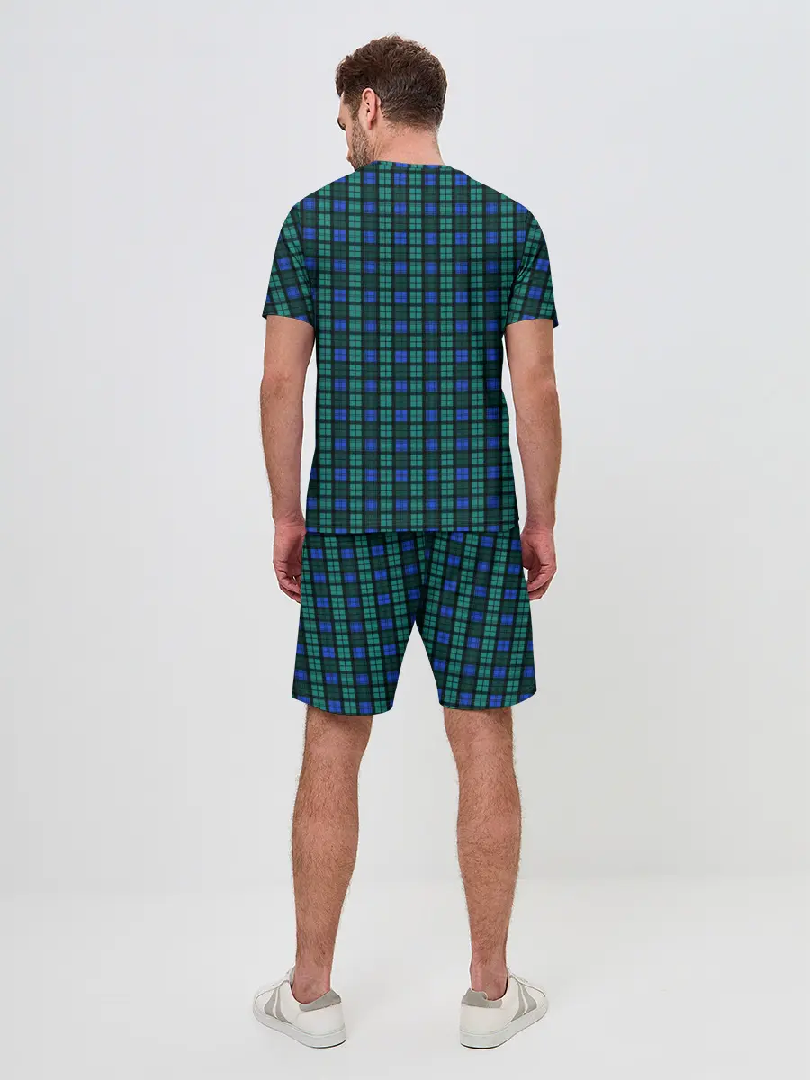 Мужской костюм с шортами / Клетка