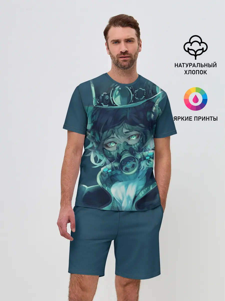 Мужской костюм с шортами / Маска. Аниме