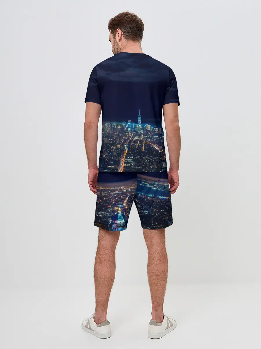 Мужской костюм с шортами / Ночной город