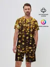 Мужской костюм с шортами / ЗОЛОТЫЕ БЛЕСТКИ