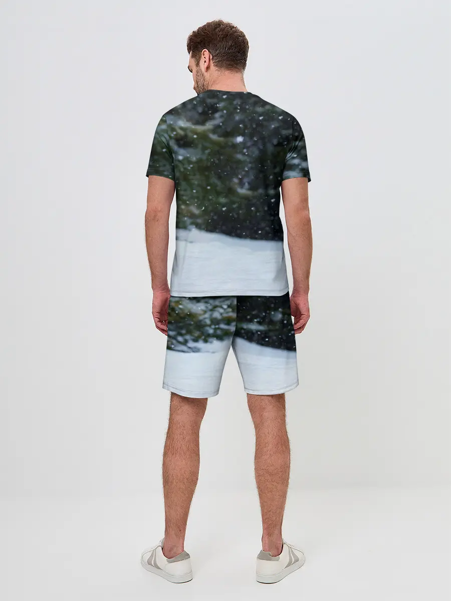 Мужской костюм с шортами / Лиса в зимнем лесу