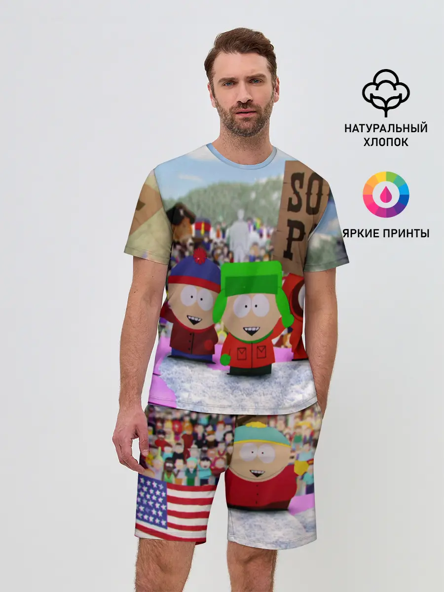 Мужской костюм с шортами / Южный Парк / South Park .
