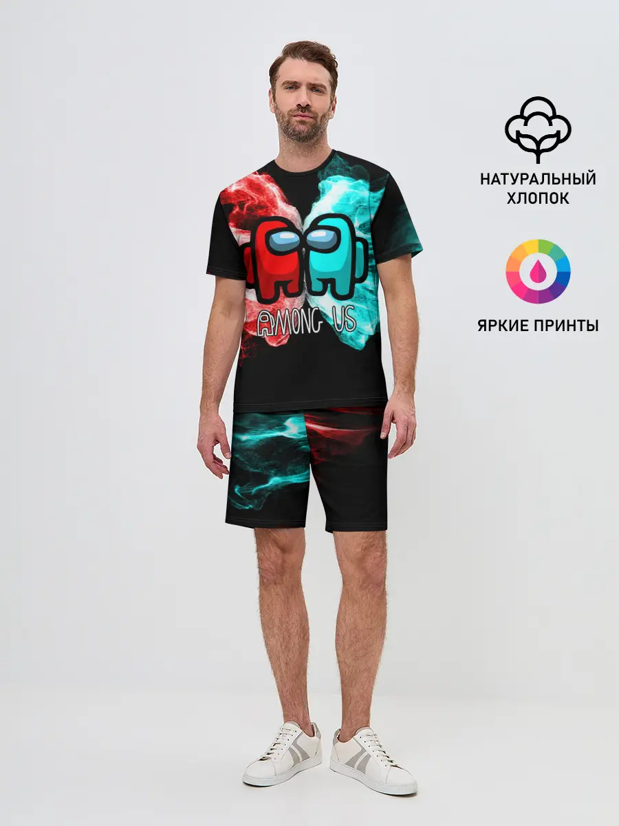 Мужской костюм с шортами / AMONG US - БИТВА ОГНЕЙ
