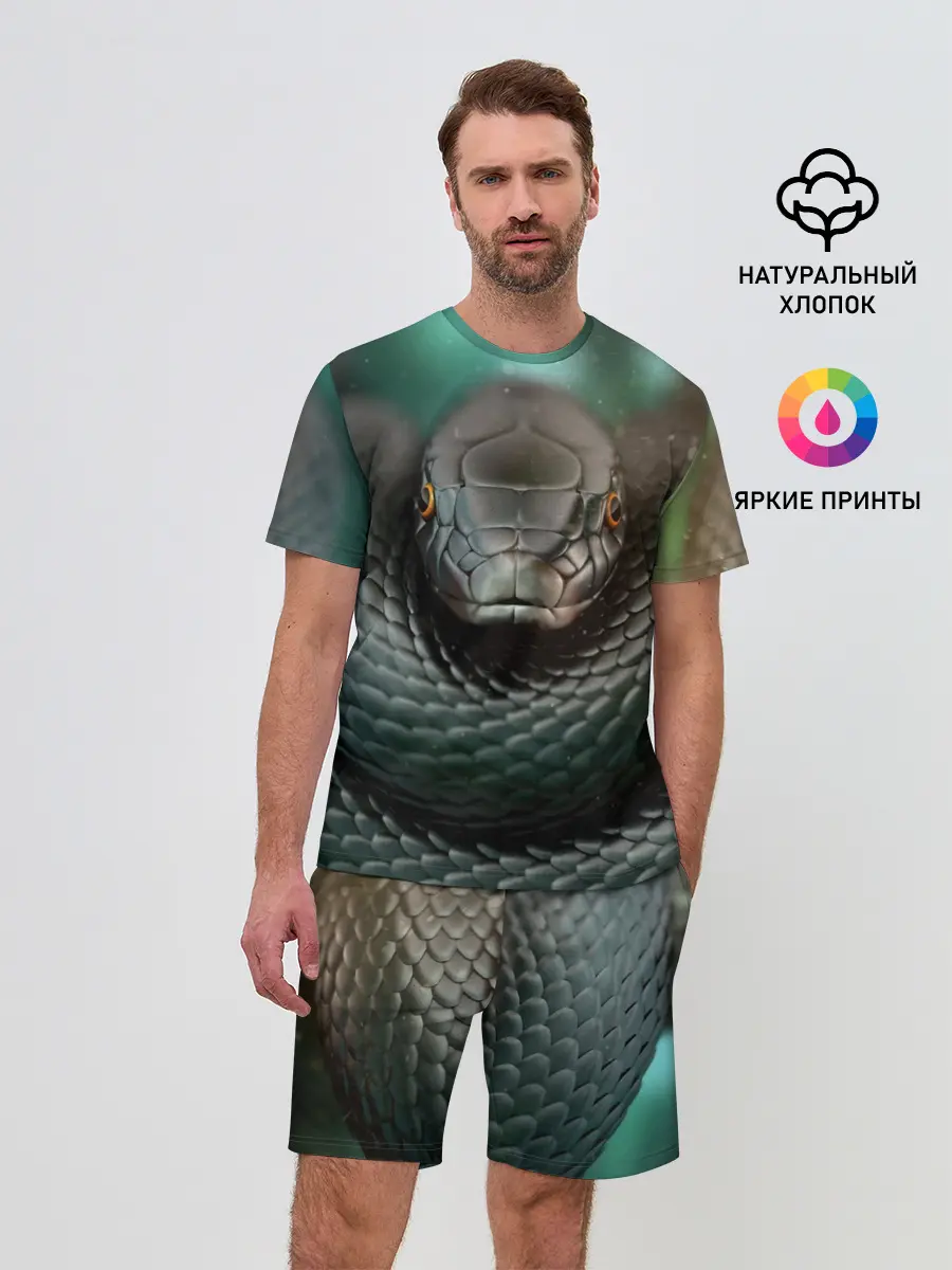 Мужской костюм с шортами / Чёрная мамба