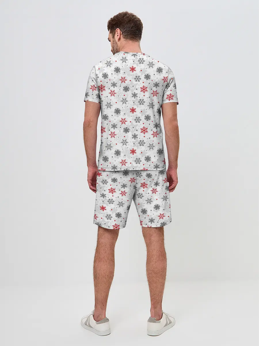 Мужской костюм с шортами / Снежинки