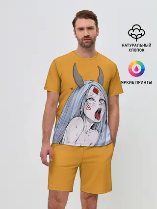 Мужской костюм с шортами / Ahegao Kaguya