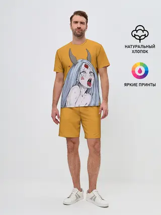 Мужской костюм с шортами / Ahegao Kaguya