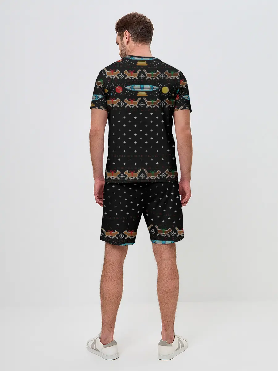 Мужской костюм с шортами / Wishing you a meowy catmas