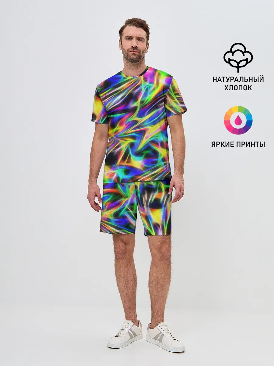 Мужской костюм с шортами / Космическая хризонтема
