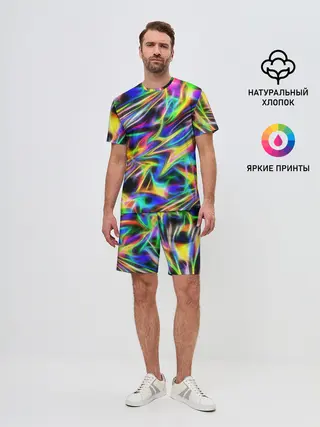 Мужской костюм с шортами / Космическая хризонтема