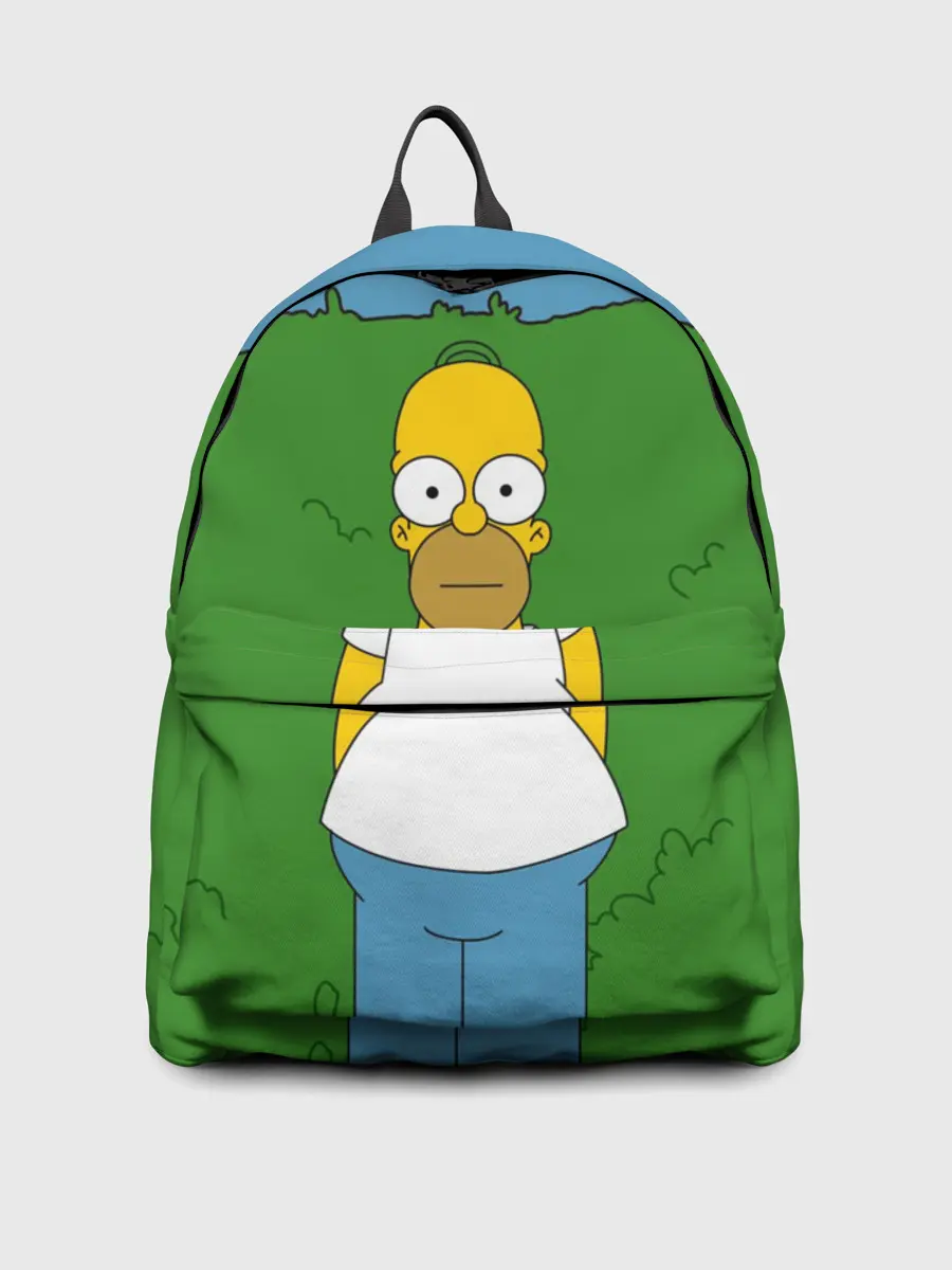 Рюкзак джинсовый / Гомер Симпсон в кустах