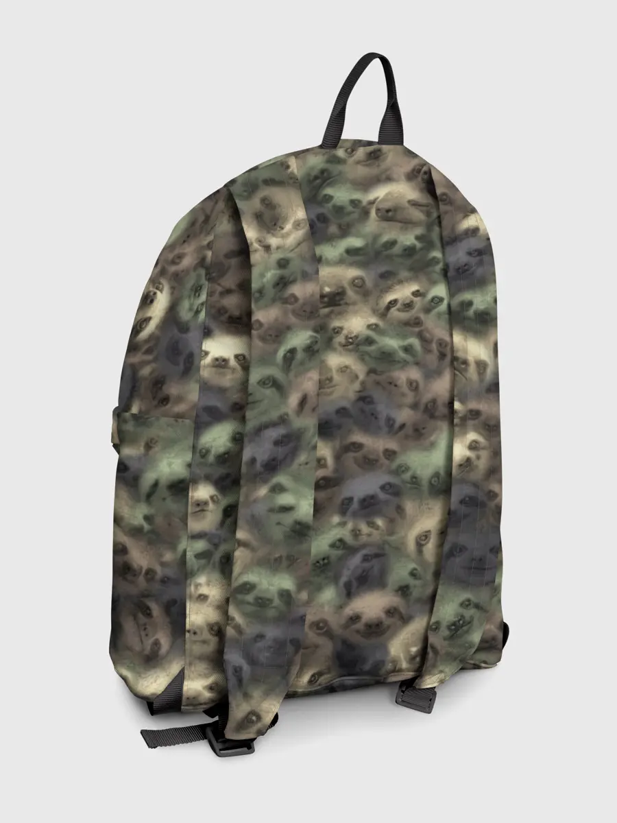 Рюкзак джинсовый / Камуфляж с ленивцами