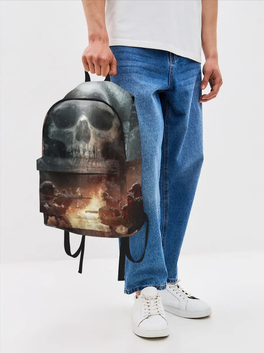 Рюкзак джинсовый / Battlefield Череп