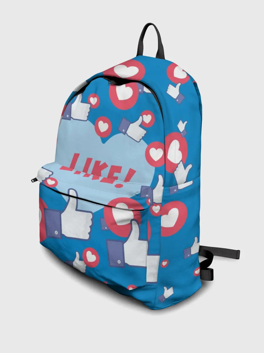 Рюкзак джинсовый / Лайки и сердечки