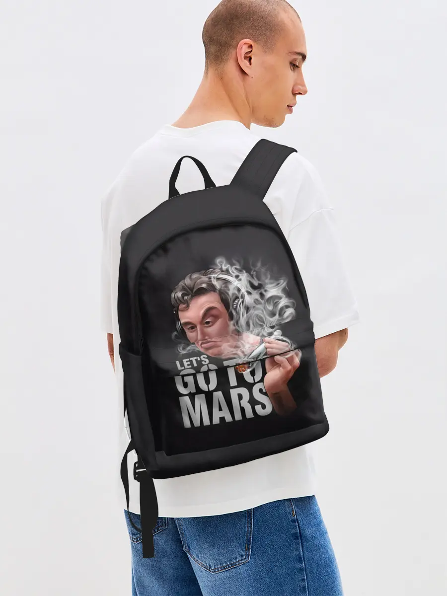 Рюкзак джинсовый / Илон Маск