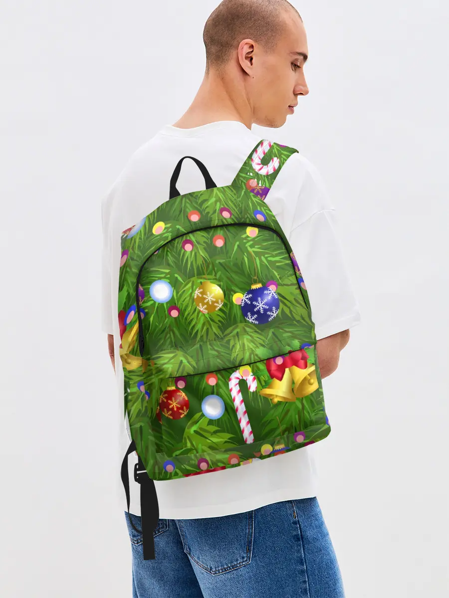 Рюкзак джинсовый / Ёлка новогодняя