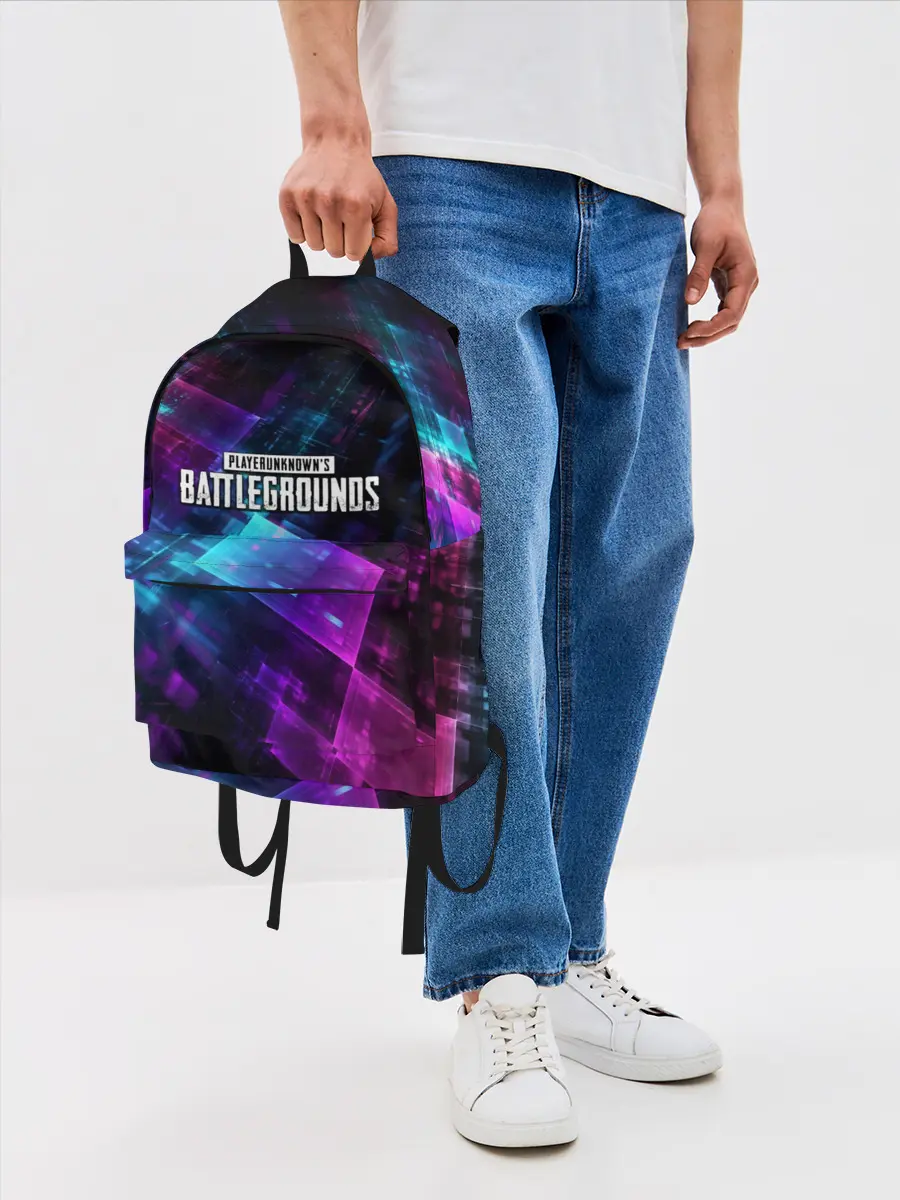 Рюкзак джинсовый / Pubg neon style 2019