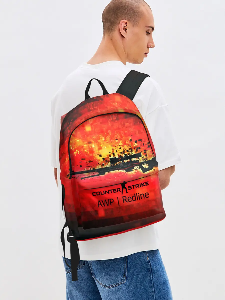Рюкзак джинсовый / cs go:AWP:Red Line
