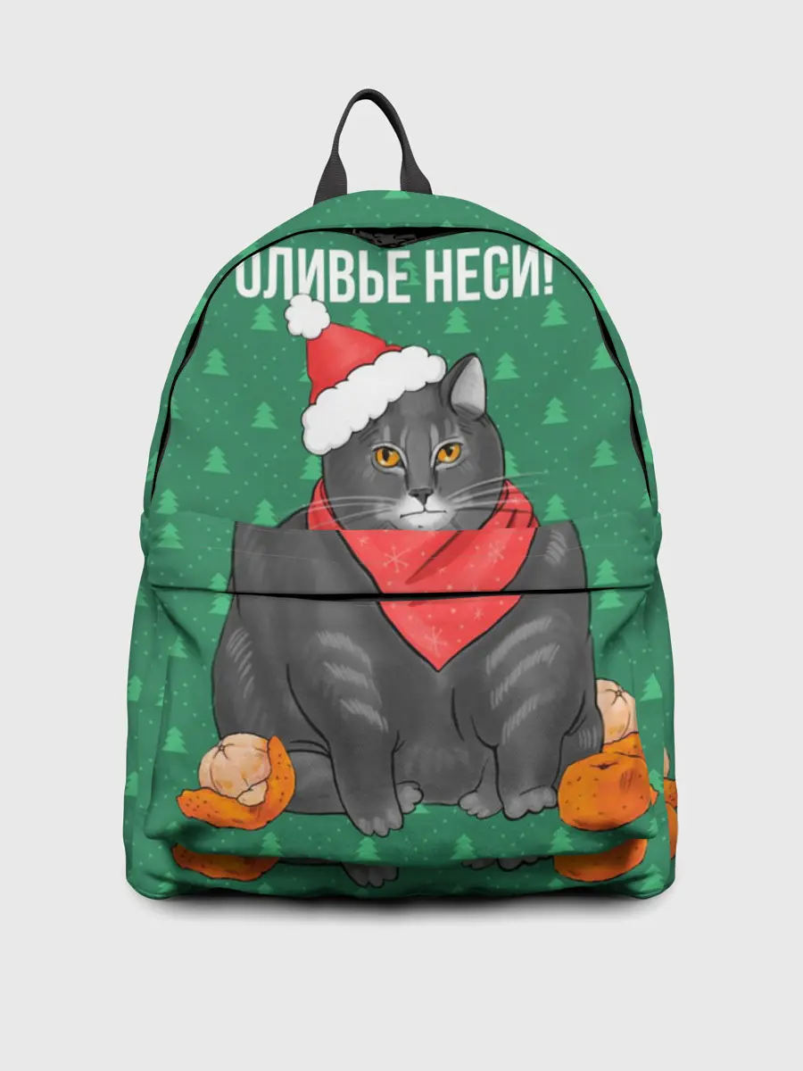 Рюкзак джинсовый / Кот хочет кушот