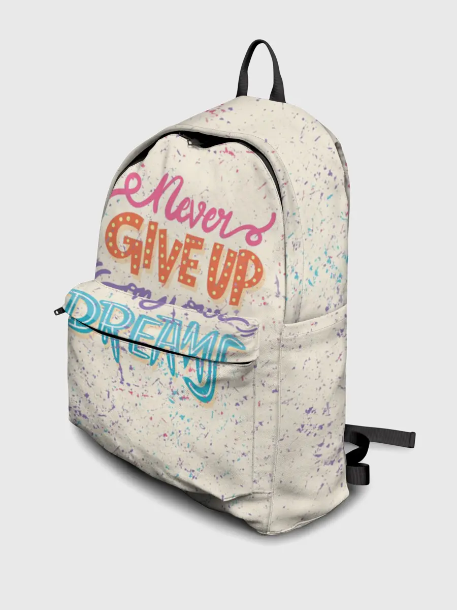 Рюкзак джинсовый / Никогда не сдавайся