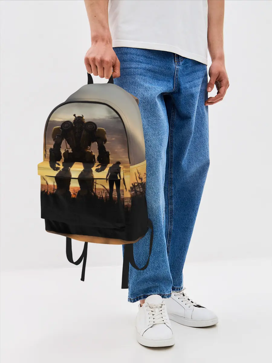 Рюкзак джинсовый / Бамблби и Чарли на закате