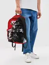 Рюкзак джинсовый / Goblin Slayer red and black