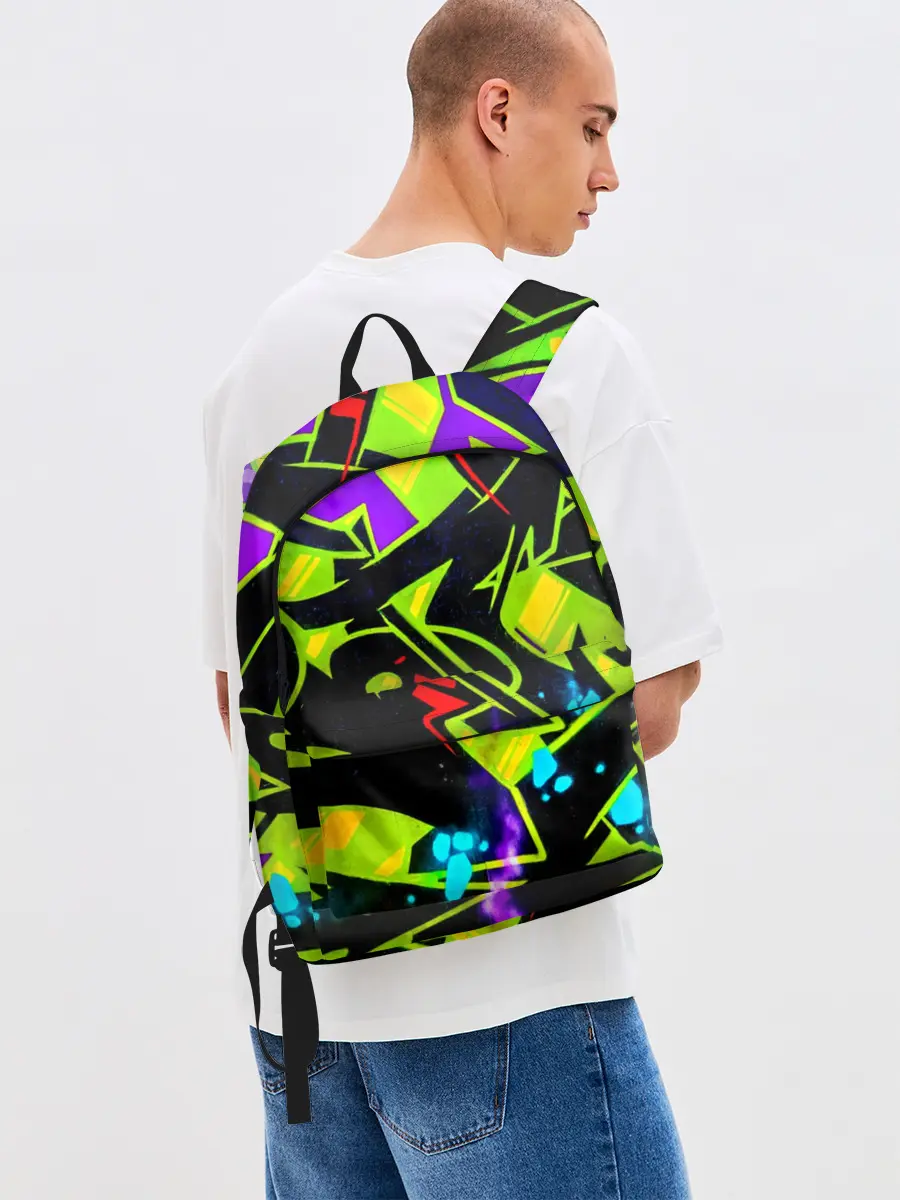 Рюкзак джинсовый / Кислотное Граффити