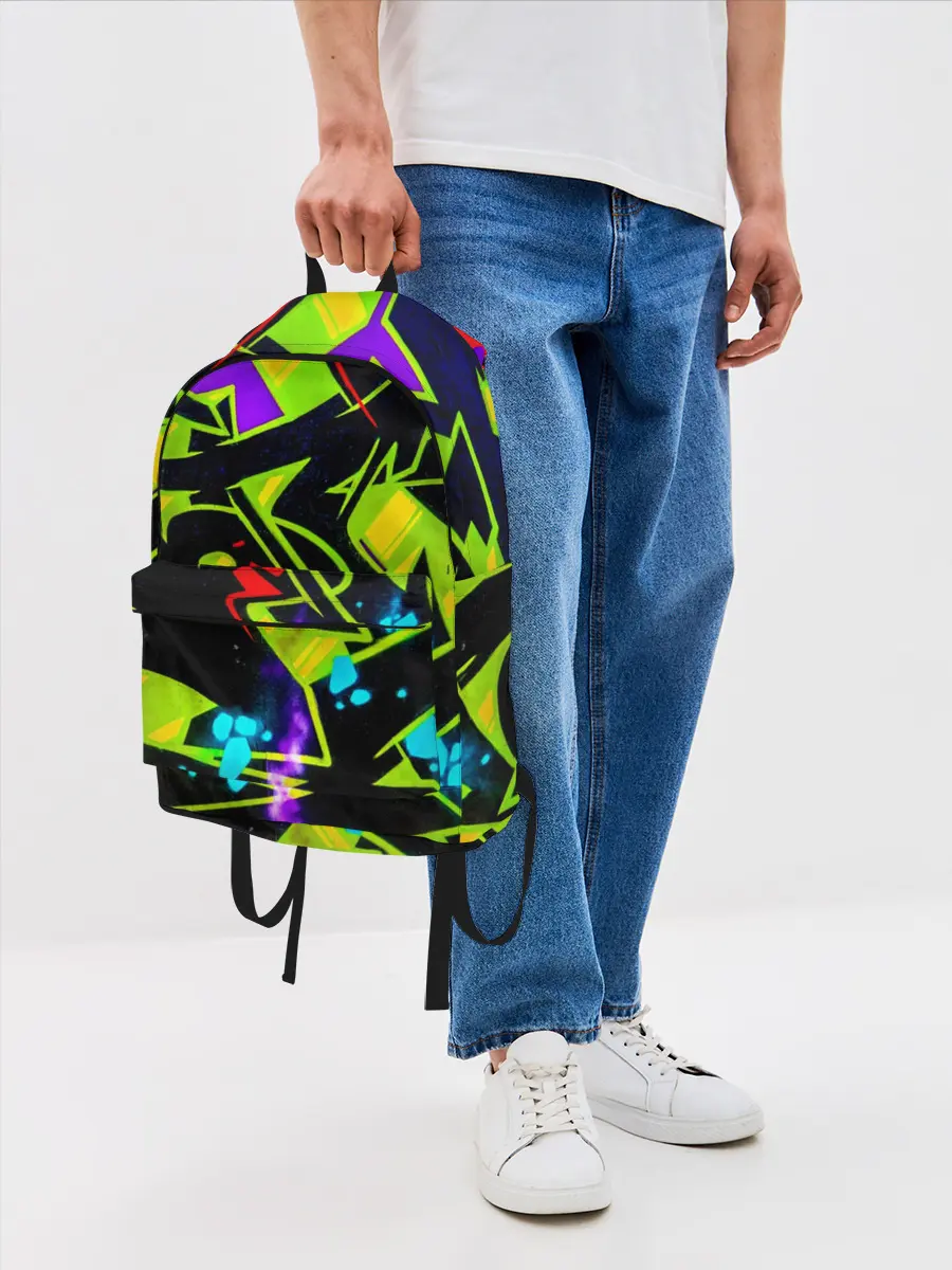 Рюкзак джинсовый / Кислотное Граффити